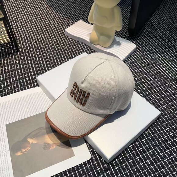 Miu Miu Women's Cream and Tan Hat